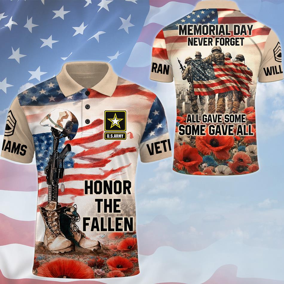 Memorial Day Never Forget All Gave Some Some Gave All - Honor The Fallen Custom All Branches All Over Print Shirt For Veteran H2511 Trna