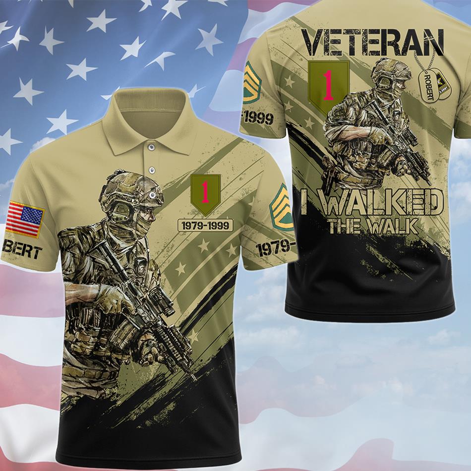 Veteran I Walked The Walk Custom All Over Print Shirt Hoodie Gift For Proud Veteran Custom All Branches Of Service H2511 Trna