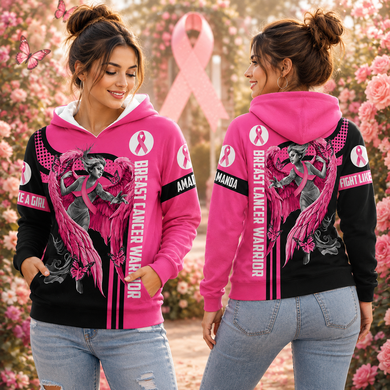 Breast Cancer Survivor Custom All Over Print Shirt For Cancer Survivor Warrior Breast Cancer Awareness Shirt H2511