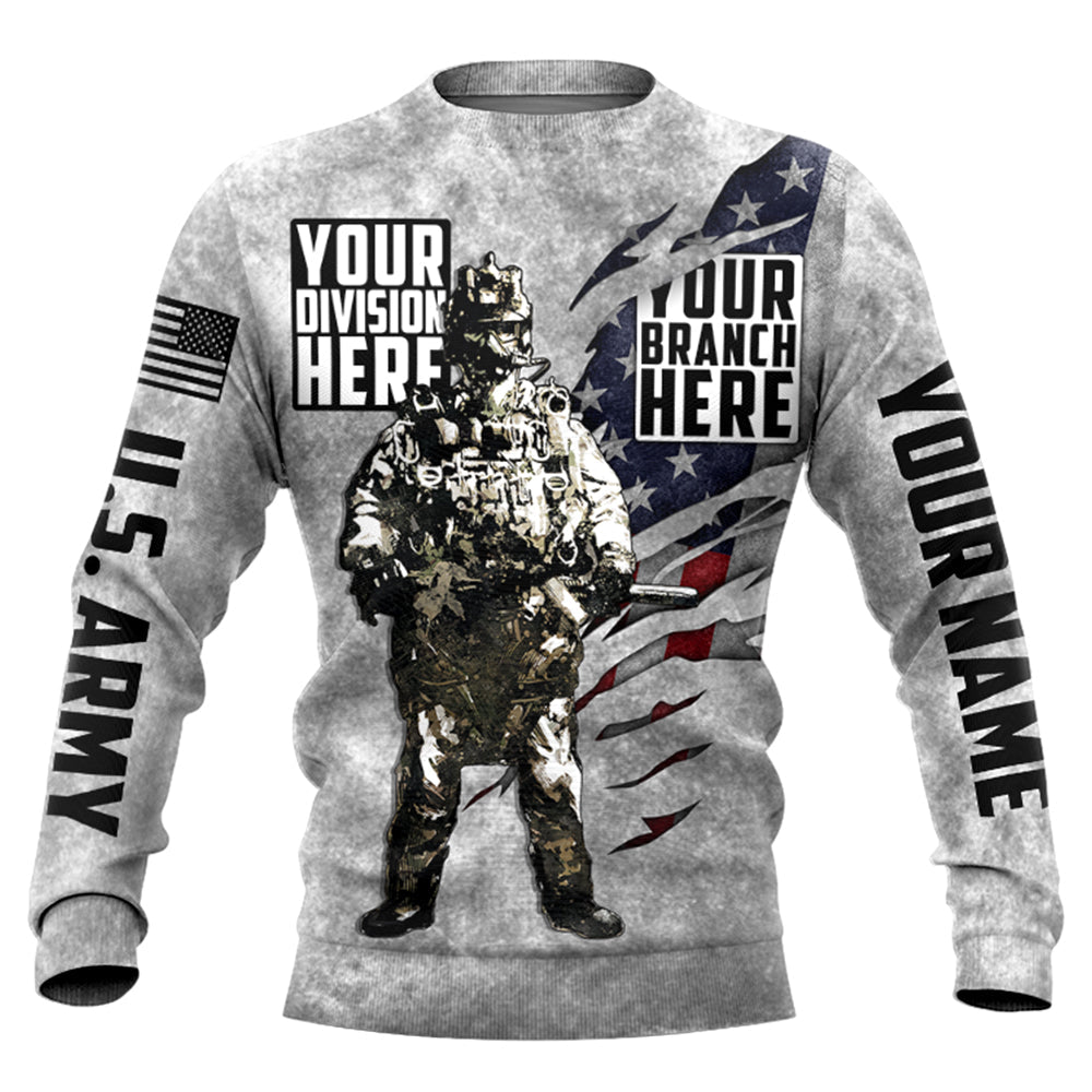 Veteran Vintage America Flag Personalized All Over Print Shirt Hoodie For Veteran H2511