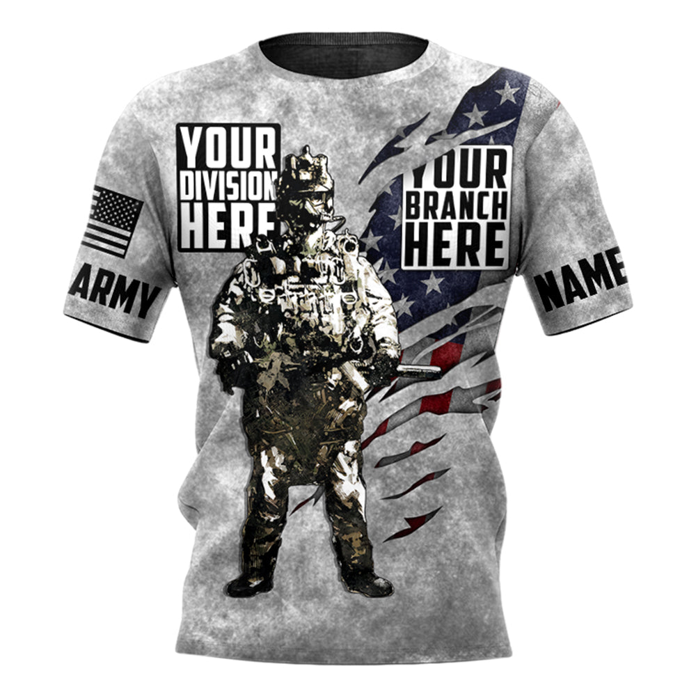 Veteran Vintage America Flag Personalized All Over Print Shirt Hoodie For Veteran H2511