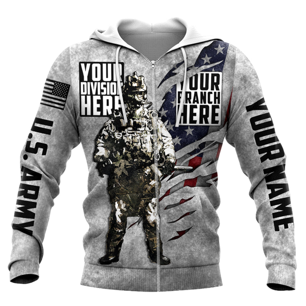 Veteran Vintage America Flag Personalized All Over Print Shirt Hoodie For Veteran H2511