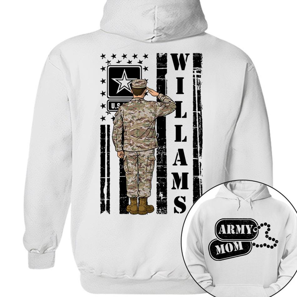 Proud Army Mom Military Family Shirt Personalize with any Military Branch and for Any Member H2511 Trna