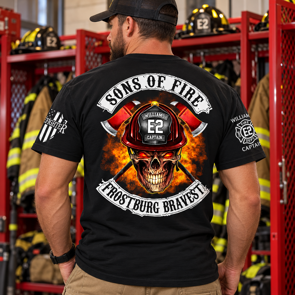 Sons Of Fire Custom Shirt For Firefighters Fireman Shirt H2511