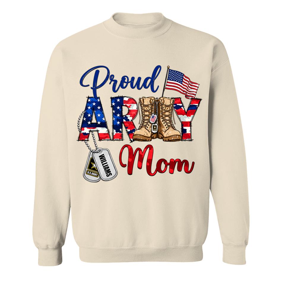 Proud Army Mom Patriot USA Camouflage 4th July Shirt Custom Shirt For Mom Dad Sister All Family Member H2511 Trna
