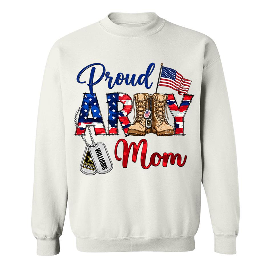 Proud Army Mom Patriot USA Camouflage 4th July Shirt Custom Shirt For Mom Dad Sister All Family Member H2511 Trna