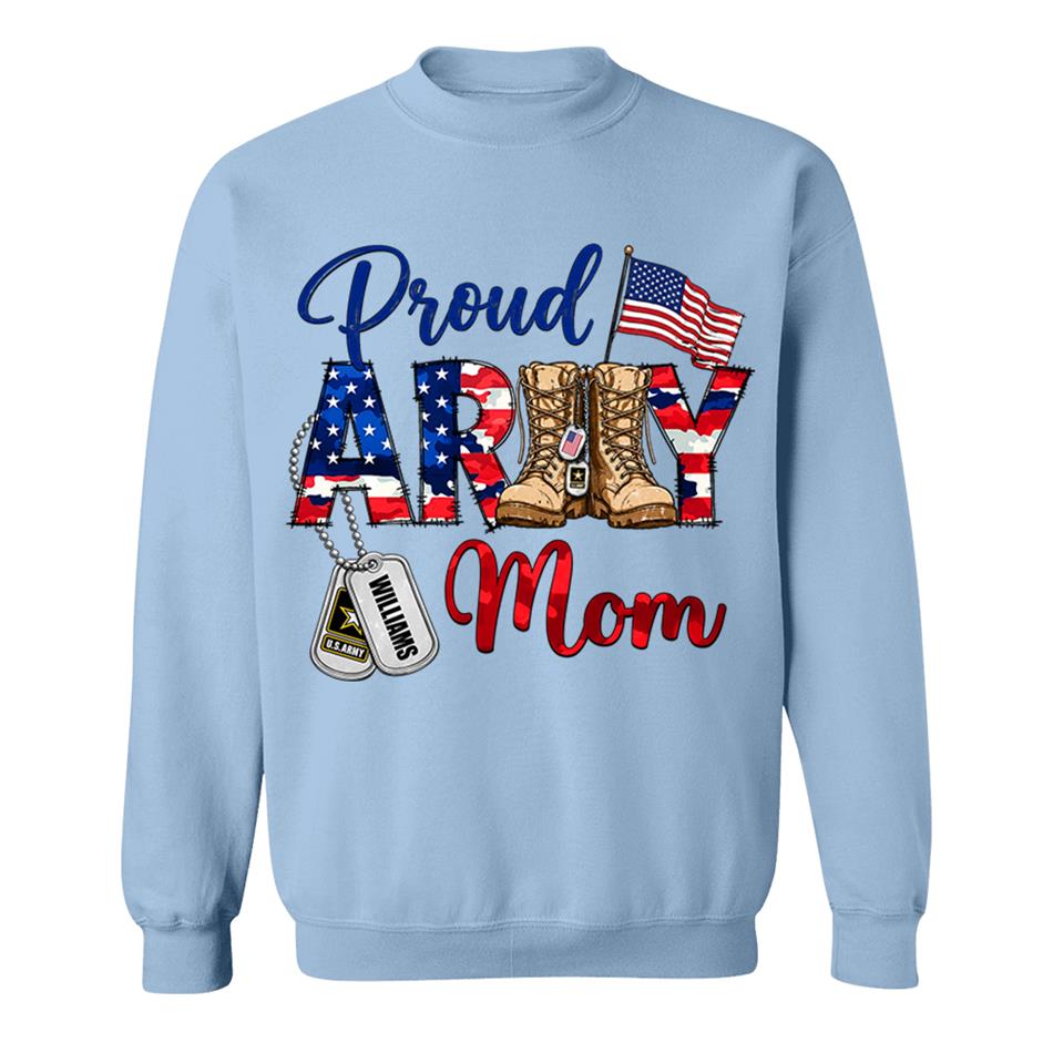 Proud Army Mom Patriot USA Camouflage 4th July Shirt Custom Shirt For Mom Dad Sister All Family Member H2511 Trna