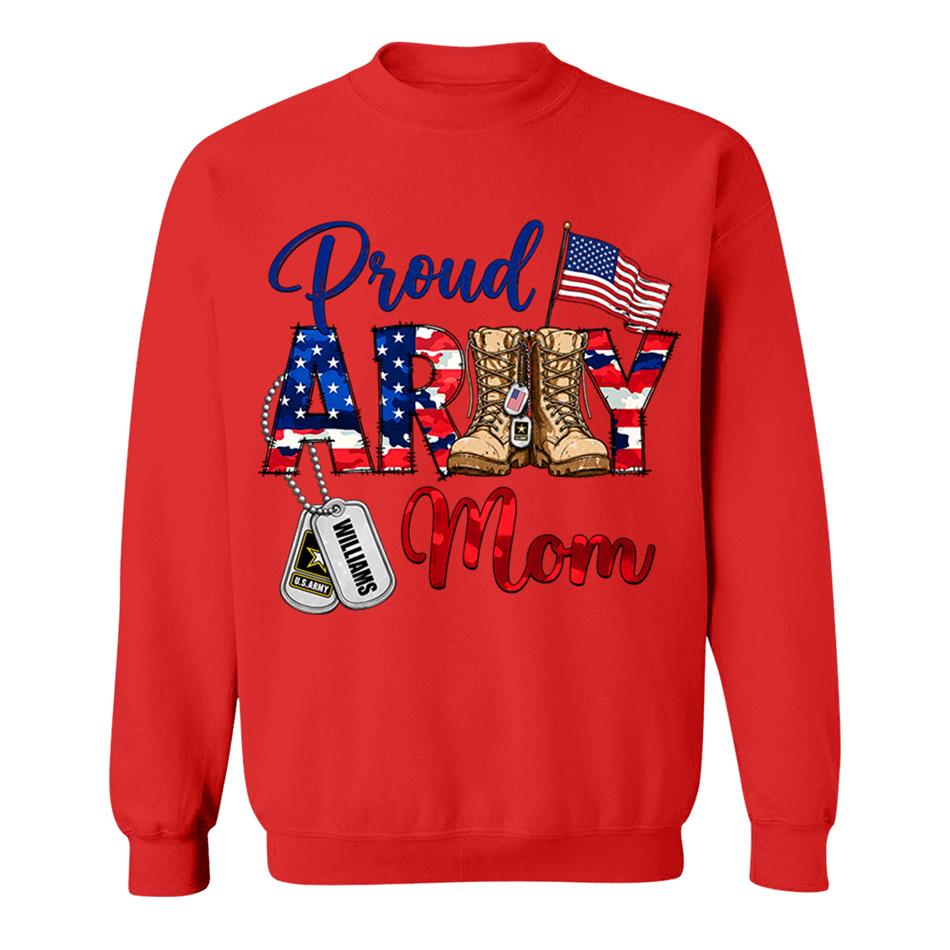 Proud Army Mom Patriot USA Camouflage 4th July Shirt Custom Shirt For Mom Dad Sister All Family Member H2511 Trna