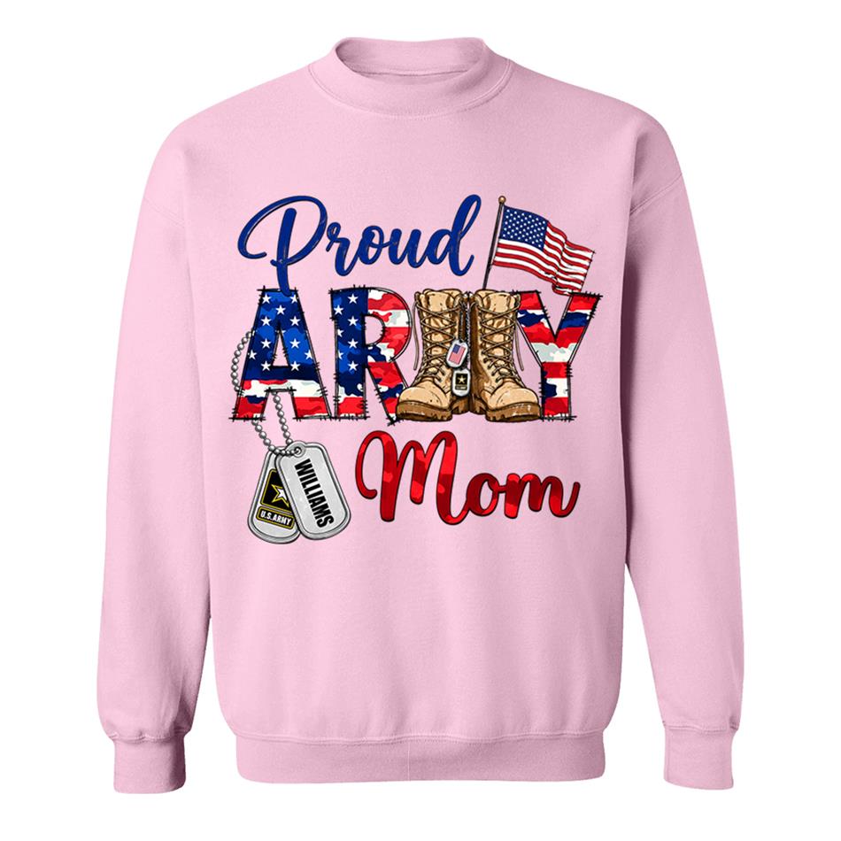 Proud Army Mom Patriot USA Camouflage 4th July Shirt Custom Shirt For Mom Dad Sister All Family Member H2511 Trna