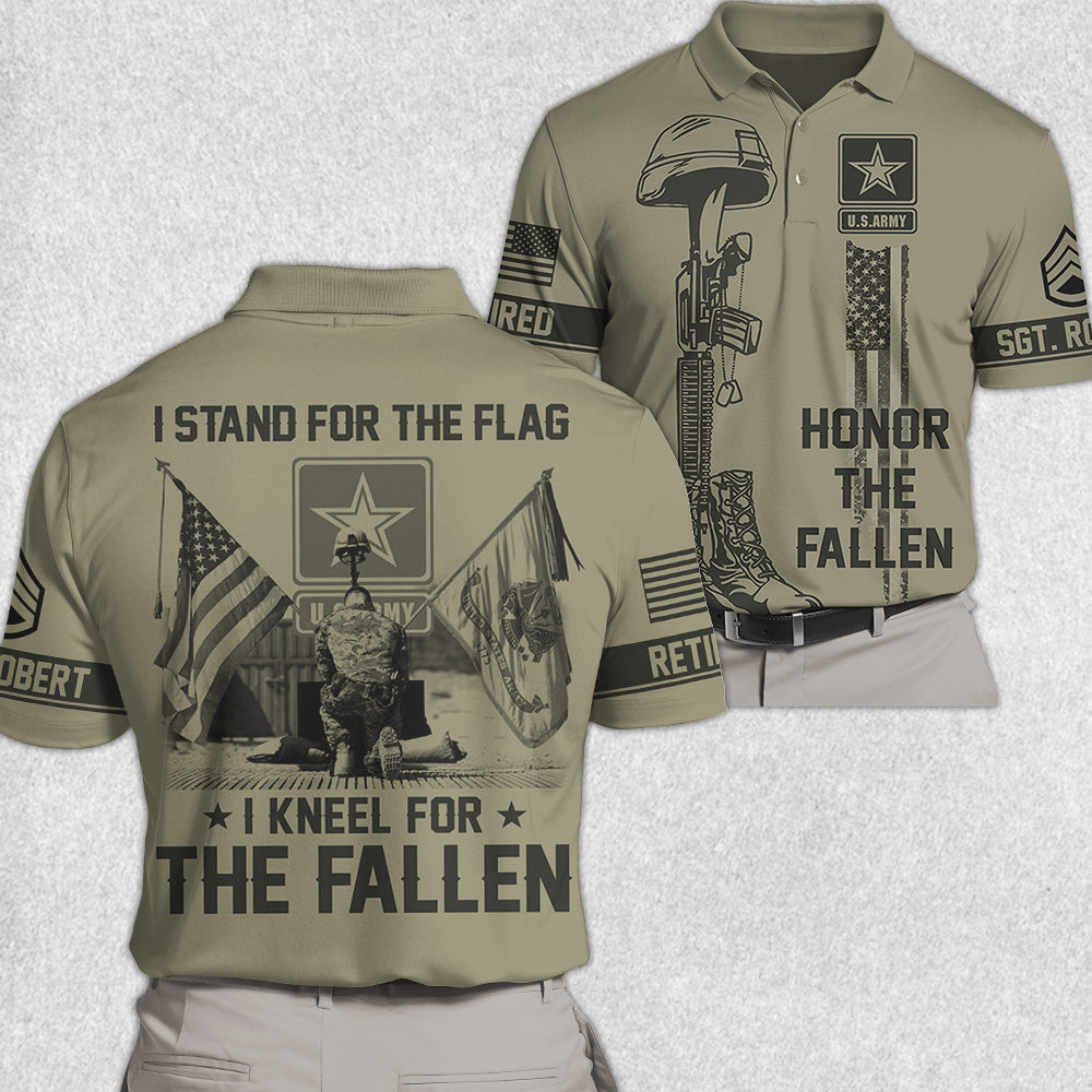 I Stand For The Flag Kneel For The Fallen Honor The Fallen All Over Print Shirt For Veteran H2511