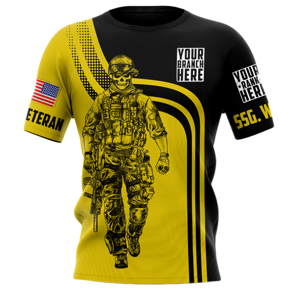 US Veteran Shirt Custom All Branches Personalized All Over Print Shirt For Veteran H2511