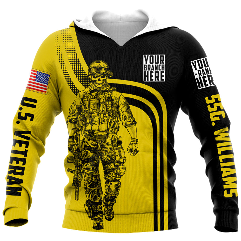 US Veteran Shirt Custom All Branches Personalized All Over Print Shirt For Veteran H2511