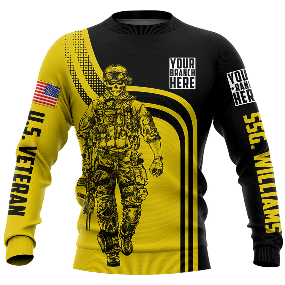 US Veteran Shirt Custom All Branches Personalized All Over Print Shirt For Veteran H2511