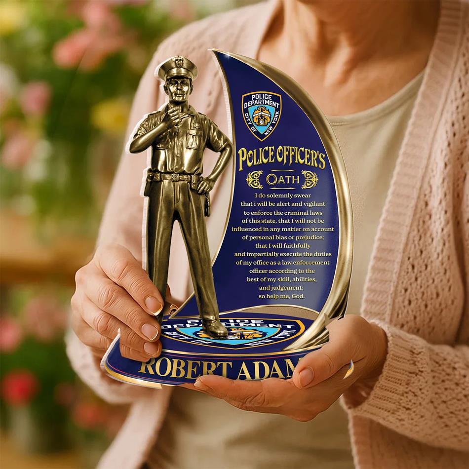 Police Officers Oath Oath Personalized Acrylic Block Plaque  Gift for Cop, Policeman, Policewoman, Law Enforcement, First Responder H2511 Trna