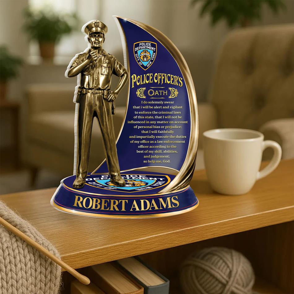 Police Officers Oath Oath Personalized Acrylic Block Plaque  Gift for Cop, Policeman, Policewoman, Law Enforcement, First Responder H2511 Trna