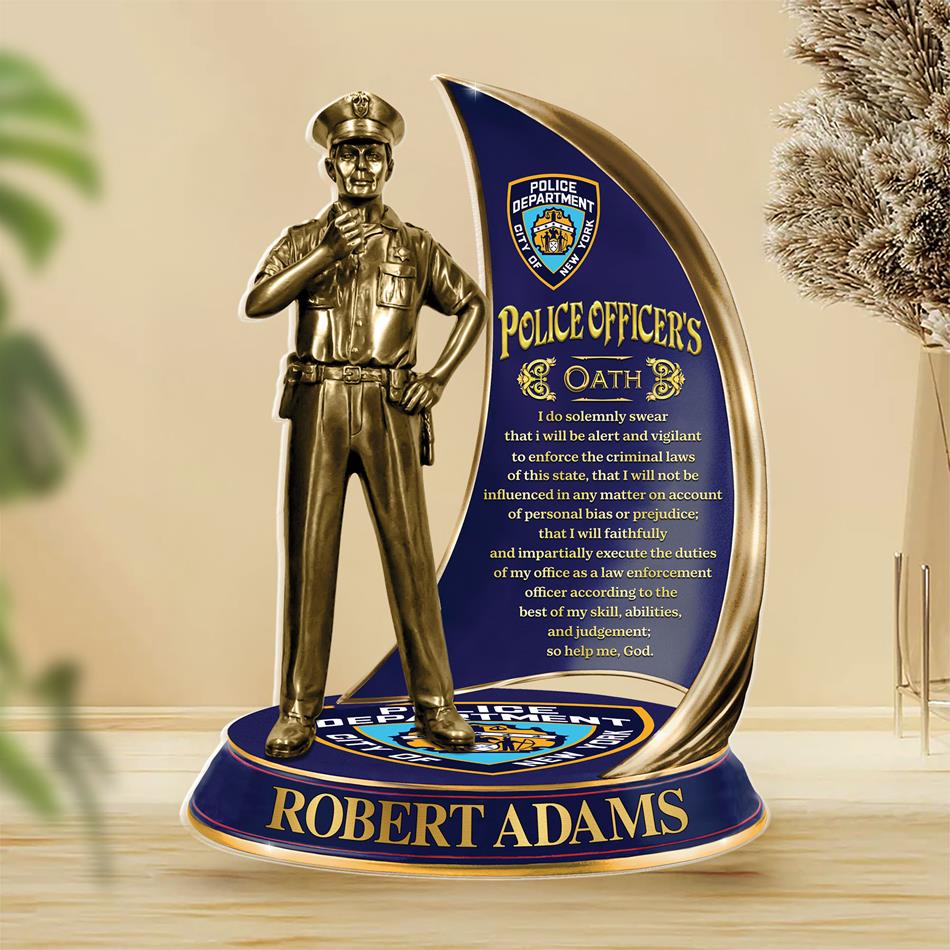 Police Officers Oath Oath Personalized Acrylic Block Plaque  Gift for Cop, Policeman, Policewoman, Law Enforcement, First Responder H2511 Trna