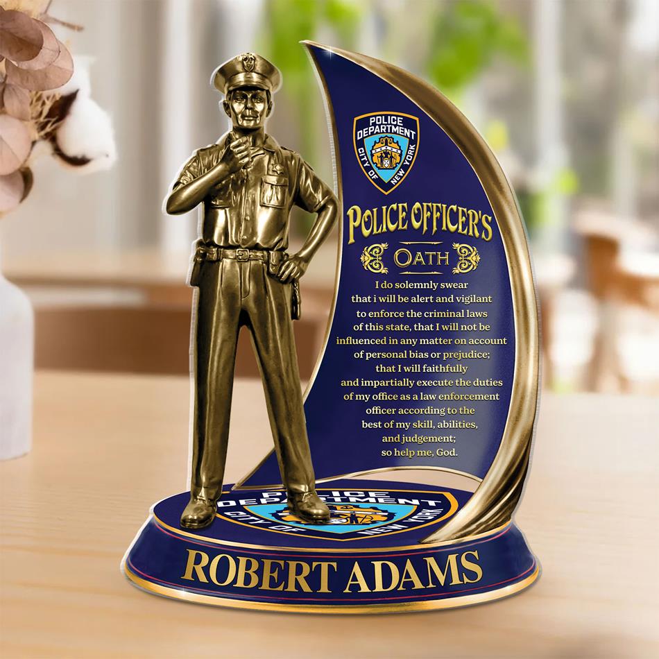 Police Officers Oath Oath Personalized Acrylic Block Plaque  Gift for Cop, Policeman, Policewoman, Law Enforcement, First Responder H2511 Trna