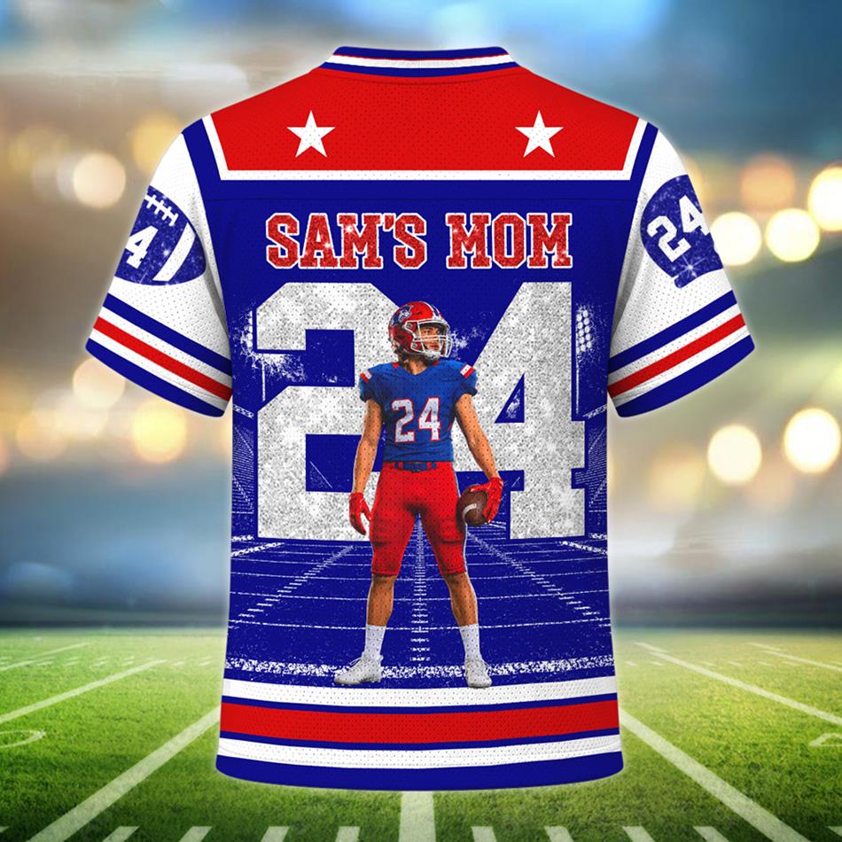 Custom School Mascot Mom Football Jersey Shirt For Football Mom Dad Family Game Day Shirt H2511 Trna