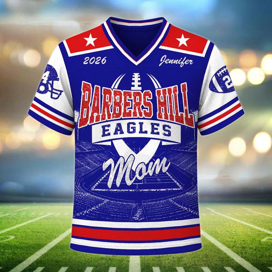 Custom School Mascot Mom Football Jersey Shirt For Football Mom Dad Family Game Day Shirt H2511 Trna