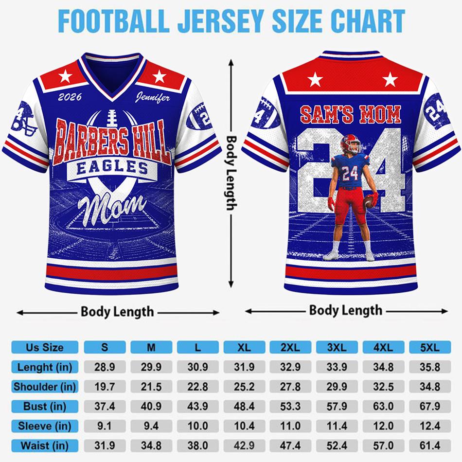 Custom School Mascot Mom Football Jersey Shirt For Football Mom Dad Family Game Day Shirt H2511 Trna