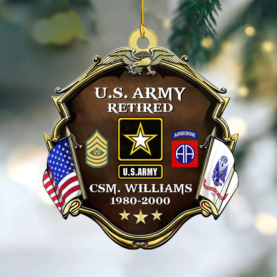 Custom Christmas Ornament For Veteran Available To All Military Branches Veteran Day Gift H2511 Trna