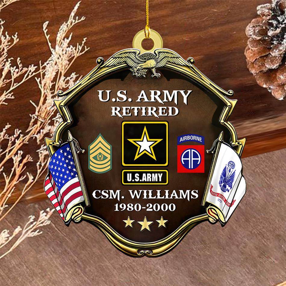 Custom Christmas Ornament For Veteran Available To All Military Branches Veteran Day Gift H2511 Trna