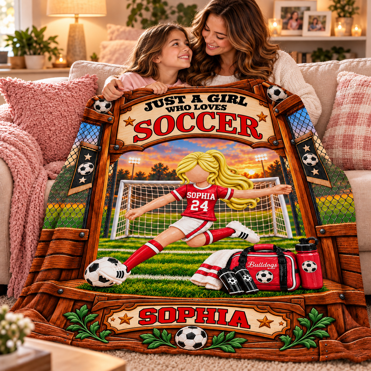 Just A Boy Who Loves Soccer - Personalized Soccer Blanket - Custom Name Gift - Gift For Soccer Lover Na02 Tm01 KL07