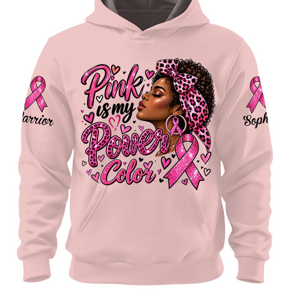 Personalized Shirt Pink Is My Power Color Custom Name Shirt For Breast Cancer Warrior October Pink Shirt H2511 Trna