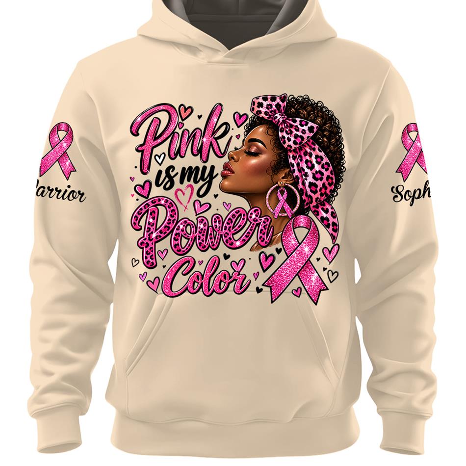 Personalized Shirt Pink Is My Power Color Custom Name Shirt For Breast Cancer Warrior October Pink Shirt H2511 Trna
