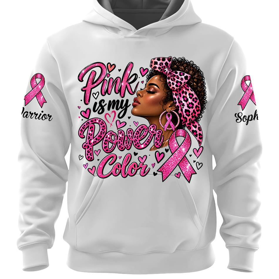 Personalized Shirt Pink Is My Power Color Custom Name Shirt For Breast Cancer Warrior October Pink Shirt H2511 Trna