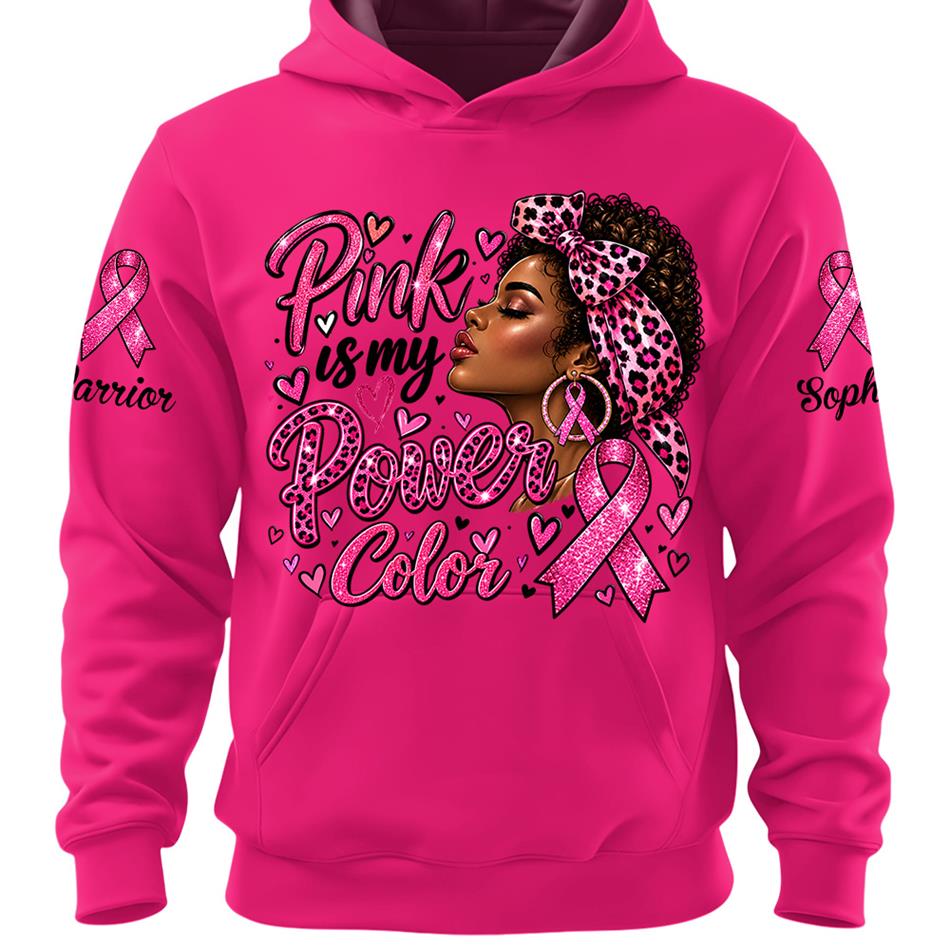 Personalized Shirt Pink Is My Power Color Custom Name Shirt For Breast Cancer Warrior October Pink Shirt H2511 Trna