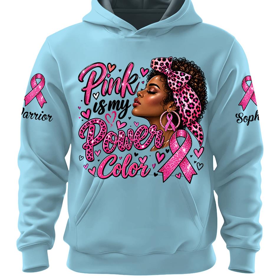 Personalized Shirt Pink Is My Power Color Custom Name Shirt For Breast Cancer Warrior October Pink Shirt H2511 Trna