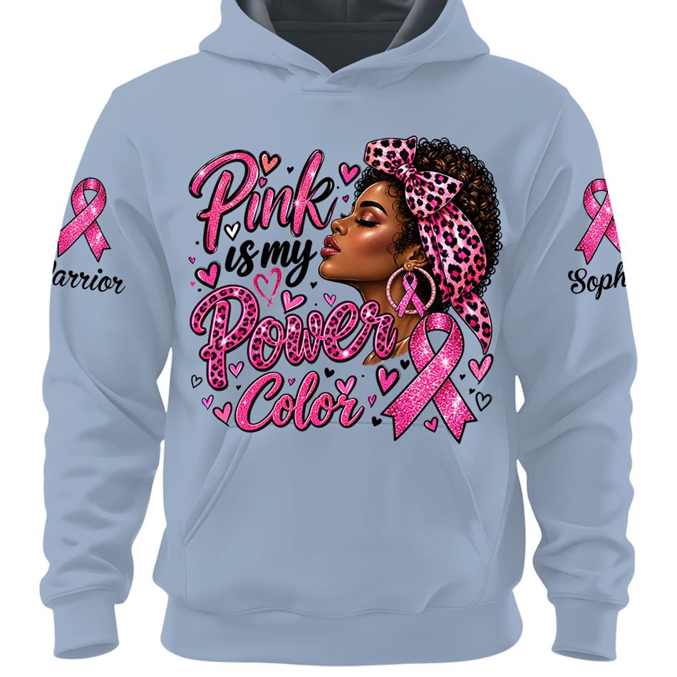 Personalized Shirt Pink Is My Power Color Custom Name Shirt For Breast Cancer Warrior October Pink Shirt H2511 Trna