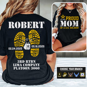 Proud Mom Dad Grandma Of A US Soldier Custom Shirt For Military Family Graduationn Day Shirt H2511 Trna