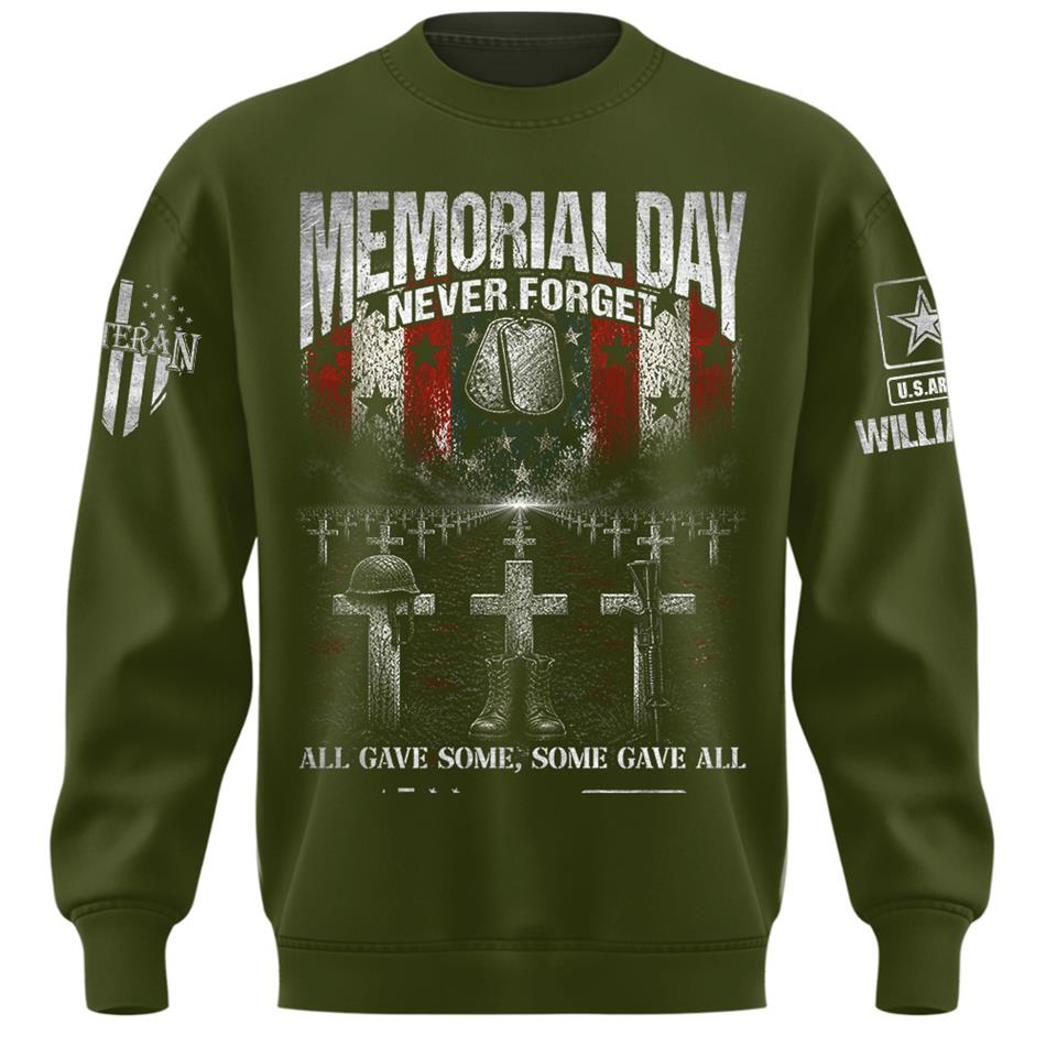Memorial Day Never Forget All Gave Some Some Gave All Custom Shirt For Veteran Dad Grandpa Memorial Day Shirt H2511 Trna