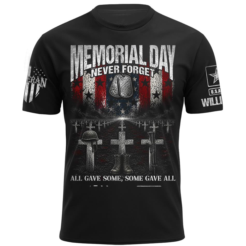 Memorial Day Never Forget All Gave Some Some Gave All Custom Shirt For Veteran Dad Grandpa Memorial Day Shirt H2511 Trna