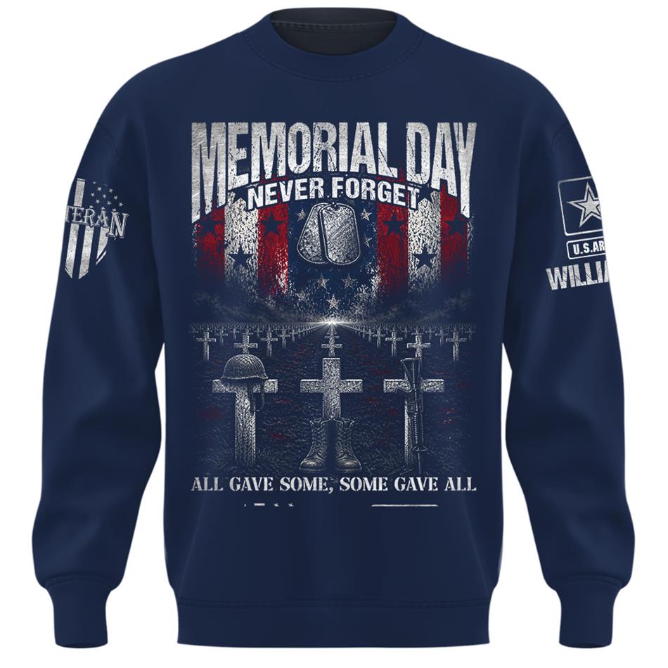 Memorial Day Never Forget All Gave Some Some Gave All Custom Shirt For Veteran Dad Grandpa Memorial Day Shirt H2511 Trna