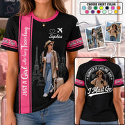 Just A Girl Boy Who Loves Traveling - Personalized Travel Shirt, Custom Photo Vacation Shirt Na02 Hv01