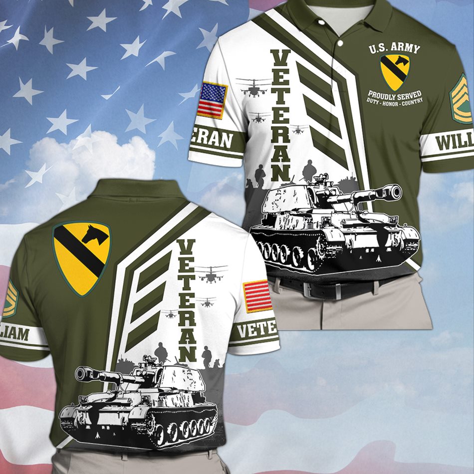 Personalized Proudly Served Veteran All Over Print Shirt, Veteran Hoodie Gift for Dad, Grandpa H2511 Trna