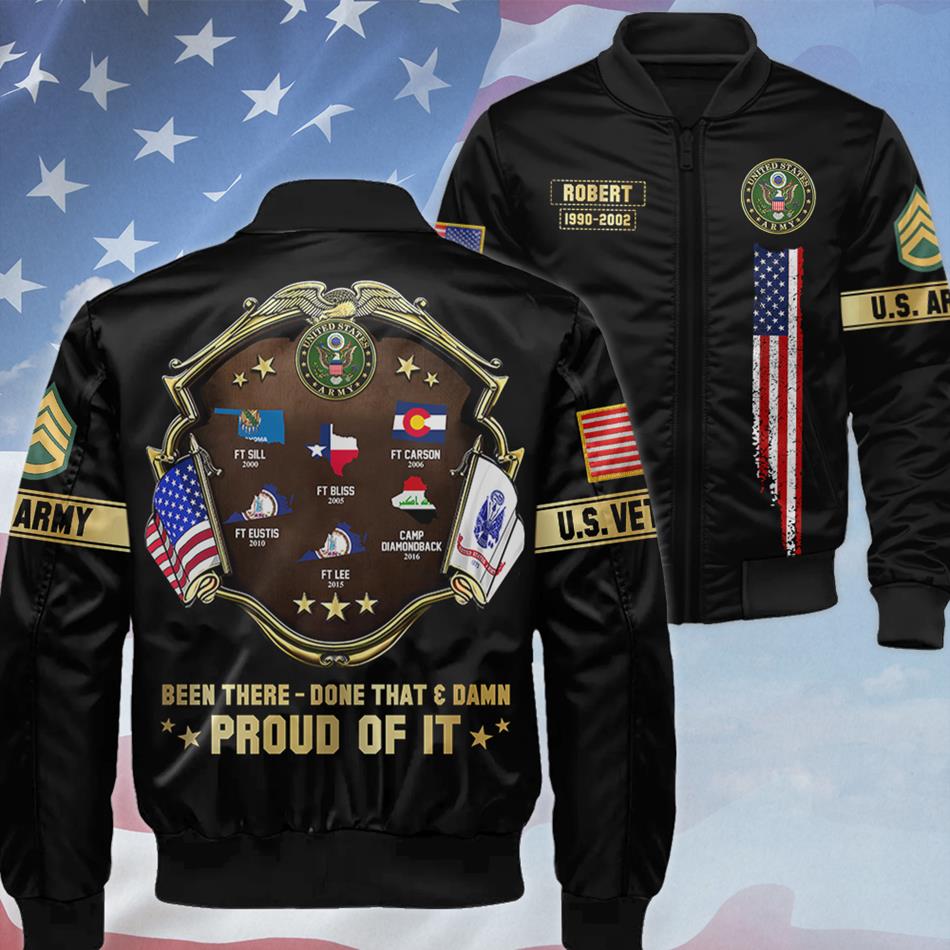 US Military World Tour All Over Print Bomber Jacket Custom Shirt Gift For Veteran H2511 Trna