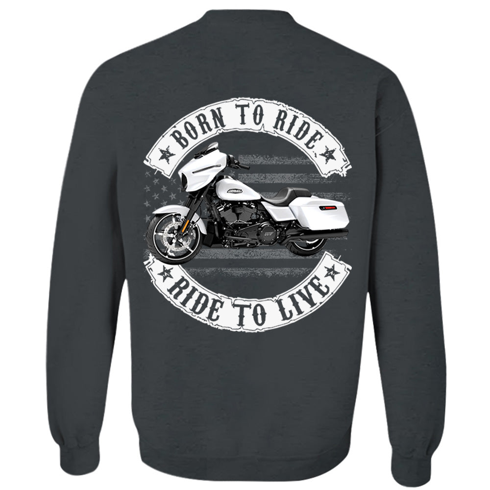 Born To Ride - Ride To Live - Personalized Upload Vehicle Photo For Biker A2110 VH01