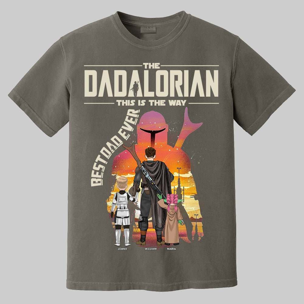 Best Dad Ever - The Dadalorian Personalized Shirt Gift For Dad - Custom Father's Day Gift 2025 Do99
