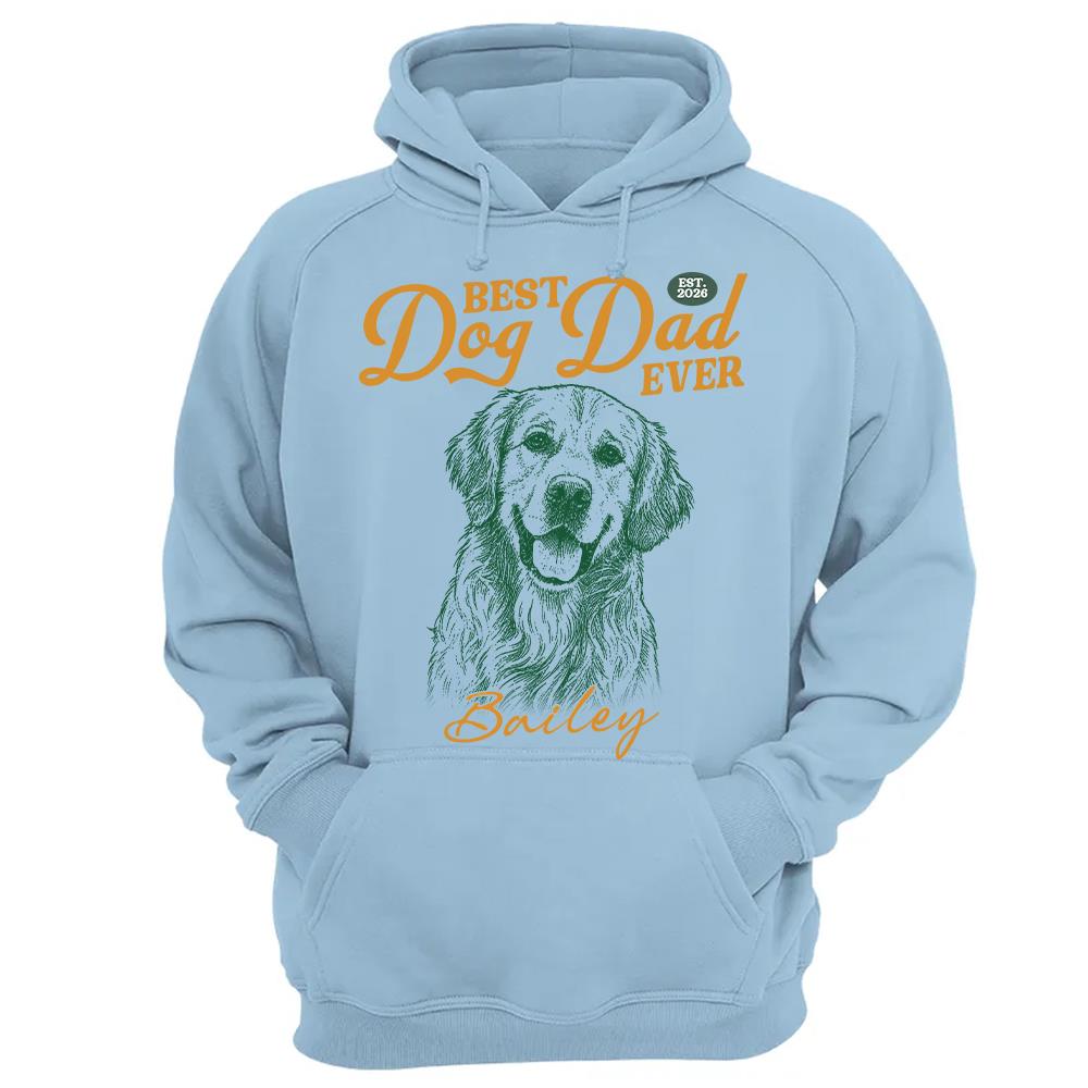 Custom Best Dog Dad Ever Shirt, Pet Lover,  Gift For Dad, Grandpa L0411 Hv01