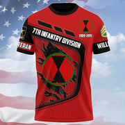 Personalized Military Veteran Shirt Proudly Served Duty Honor Country All Over Print Shirt Custom Division All Branches H2511 Trna