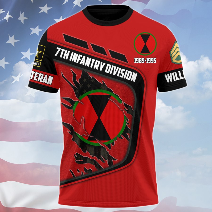 Personalized Military Veteran Shirt Proudly Served Duty Honor Country All Over Print Shirt Custom Division All Branches H2511 Trna