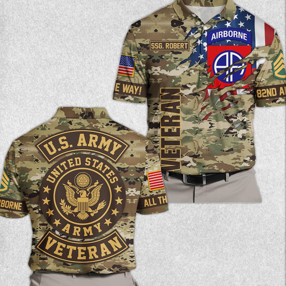 US Veteran Custom Hoodie Proud Served In U.S Military Division Personalized All Over Print Shirt Veterans Day Gift H2511