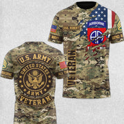 US Veteran Custom Hoodie Proud Served In U.S Military Division Personalized All Over Print Shirt Veterans Day Gift H2511