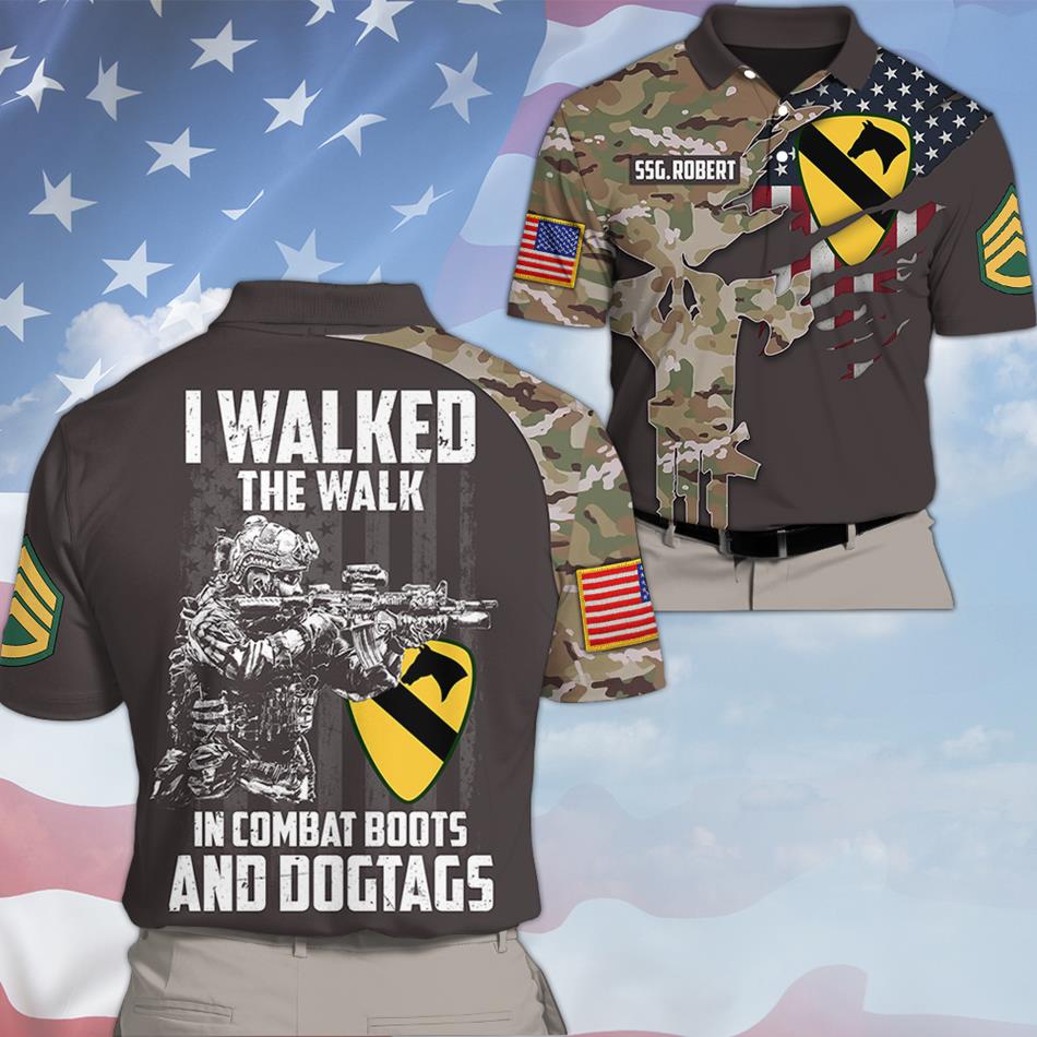 Skull Camouflage I Walked The Walk In Combat Boots And Dogtags All Over Print Shirt For Veteran Custom Division Soldier Art Hoodie H2511 Trna