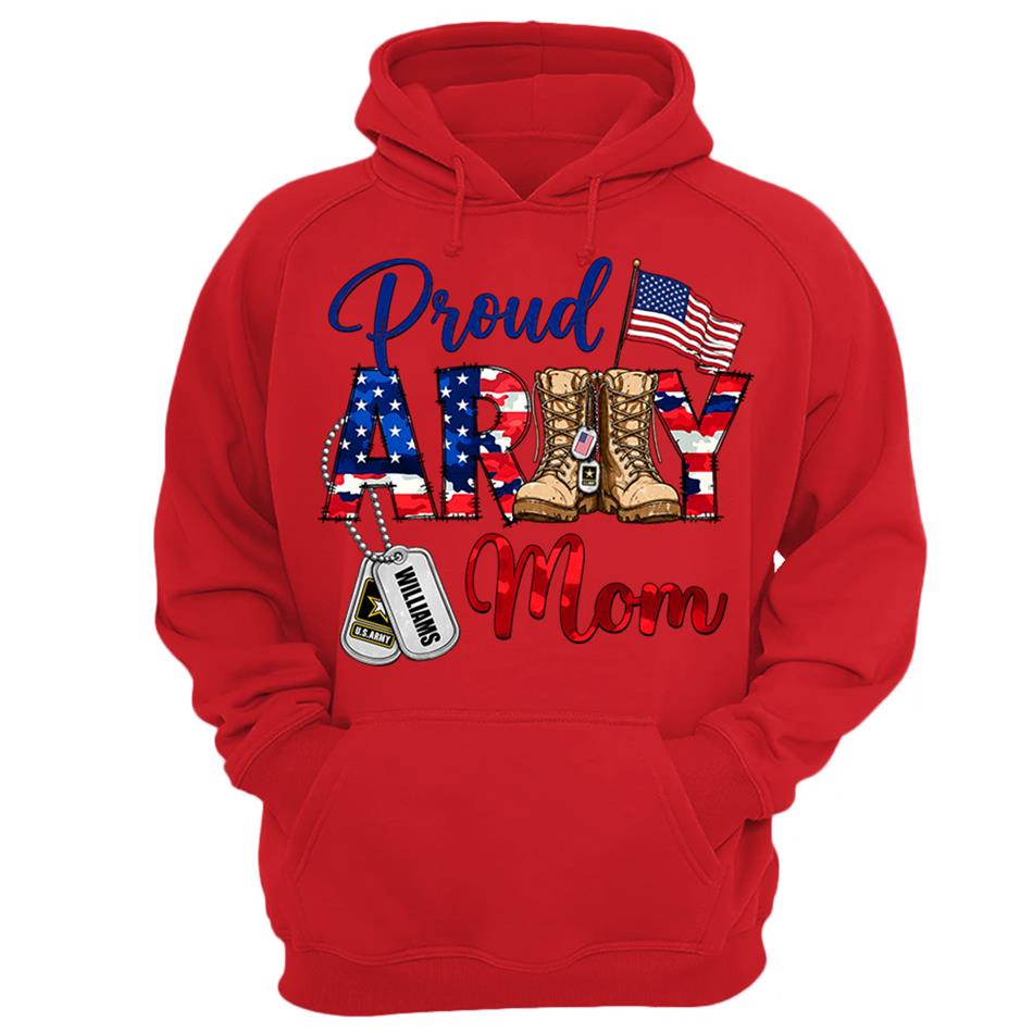 Proud Army Mom Patriot USA Camouflage 4th July Shirt Custom Shirt For Mom Dad Sister All Family Member H2511 Trna