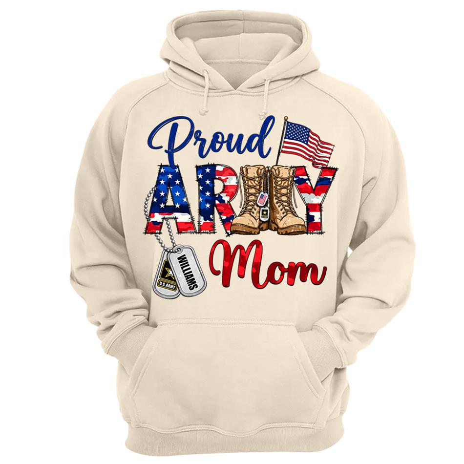 Proud Army Mom Patriot USA Camouflage 4th July Shirt Custom Shirt For Mom Dad Sister All Family Member H2511 Trna